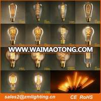 2016 Hot Sale Edison Light Bulbs A19/ST64/ST58/G125 Vintage edison Lamps E26/B22/E27 Bulbs 25w 40w 60w